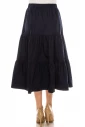 Midi Ruched Skirt Navy