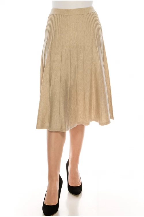 Small Pleated Oatmeal Skirt