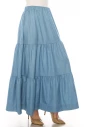 Skirt SK2594 Maxi Light Denim