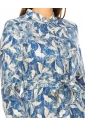 Leaf Print Dress in Blue