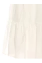 Tiered White Linen Maxi Skirt