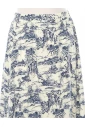 Toile-Print Chiffon Maxi Skirt