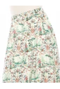 Floral Green Tiered Maxi Skirt