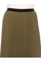 Classic Pleated Olive Skirt