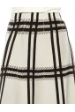 White A-Line Plaid Skirt