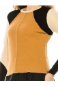 Camel Color Block Long Sleeve T-Shirt