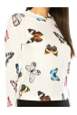 Butterfly Long Sleeve T-Shirt In White