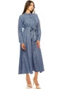 Dark Blue Denim Maxi Dress