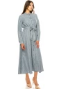 Light Blue Denim Maxi Dress