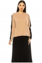 Classic Camel Long Sleeve T-Shirt With Black Stripe Accents