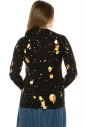 Black Sweater with Gold Spots