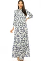 Toile-Print Chiffon Maxi Skirt