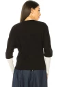 Crew Neck Black & White Long Sleeve T-Shirt