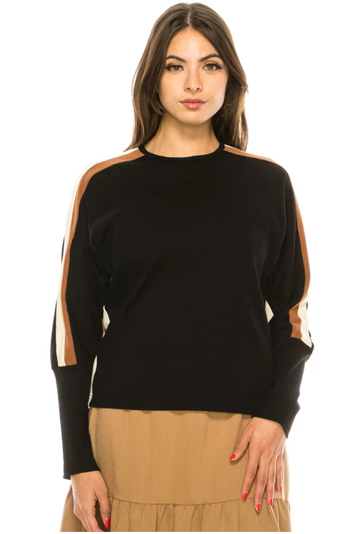 Long Sleeve T-Shirt With Side Stripes