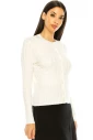 Elegant White Cable Knit Cardigan