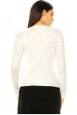 Elegant White Cable Knit Cardigan