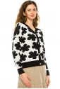 Black And White Printed Cardigan