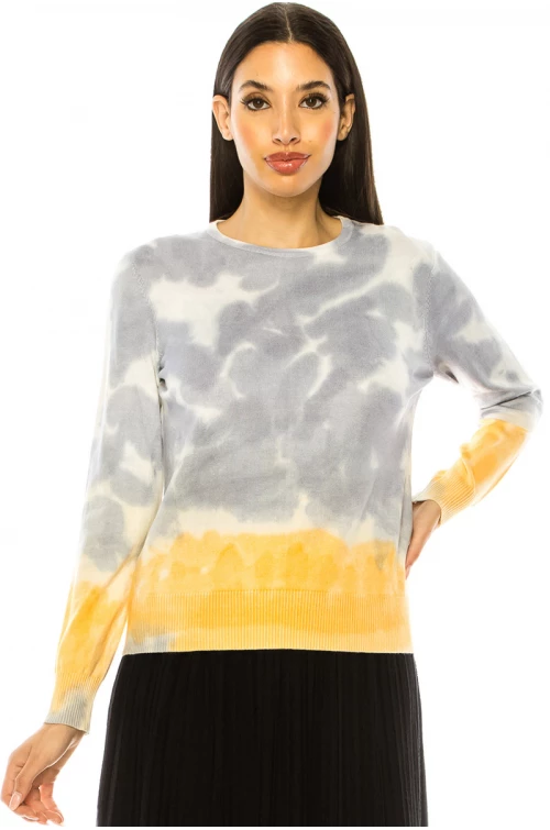Multicolor Crewneck Tie-Dye Sweater
