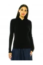 Comfortable Ribbed Hoodie In Black