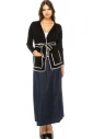 V-Neck Cardigan With A Belt In Black