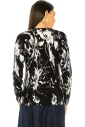 Crewneck Printed Sweater In Black & White