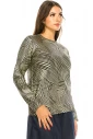 Gold Geometric Pattern Sweater