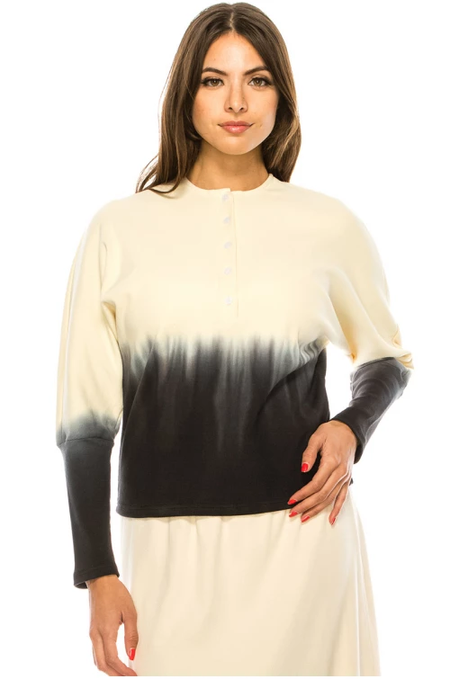 Cream Crew Neck Long Sleeve T-Shirt