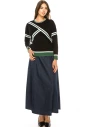 Black & Green Color Block Sweater
