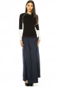 Color-Block Black And White Long Sleeve T-Shirt