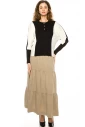 White And Black Long Sleeves T-Shirt