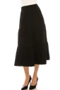Midi Ruched Skirt Black