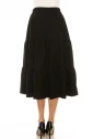 Midi Ruched Skirt Black