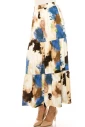 Brown Printed Maxi Skirt