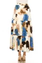 Brown Printed Maxi Skirt