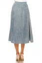 Light Blue Denim Skirt With Buttoned Front