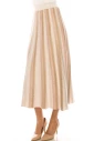 Pink Vertical Stripes Midi Skirt