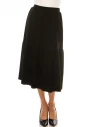 Black Flared Knit Skirt