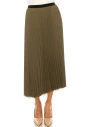 Classic Pleated Olive Skirt