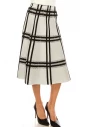 White A-Line Plaid Skirt