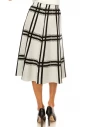 White A-Line Plaid Skirt