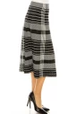 Black And White Plaid Midi Skirt