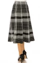 Black And White Plaid Midi Skirt