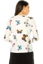 Butterfly Long Sleeve T-Shirt In White