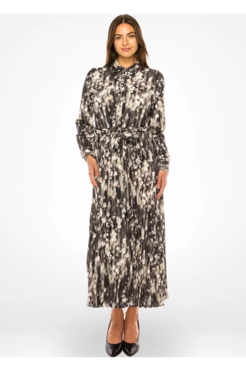 Nocturnal Petals Abstract Dress