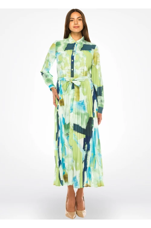 Spring Fresco Watercolor Dress