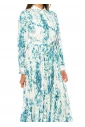 Aqua Splatter Chic Dress
