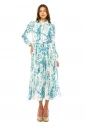 Aqua Splatter Chic Dress