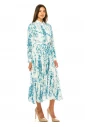 Aqua Splatter Chic Dress