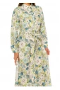 Green Floral Maxi Dress with Belt