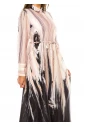 Elegant Pink Abstract Shirtwaist Dress